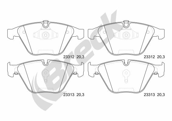 Set placute frana,frana disc 23312 00 551 20 BRECK